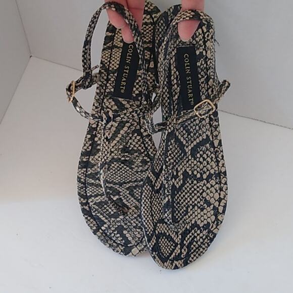 Colin Stuart Snake Skin Strapy animal print Size 9 - Picture 2 of 9